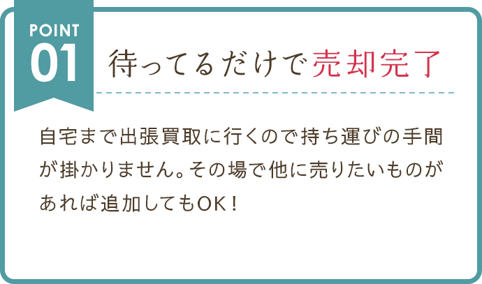 待ってるだけで売却完了