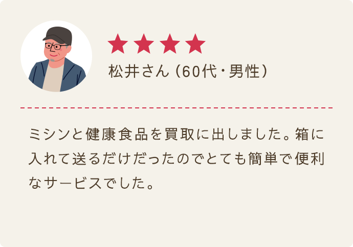 松井さん（60代/男性）｜★★★★